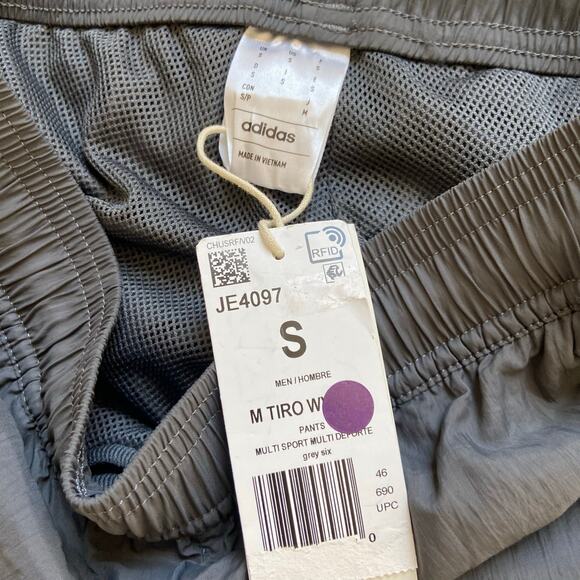 Adidas Tiro Woven Pant Men's S Grey Six Tapered Zipper Leg Athletic Track Pant - Picture 3 of 6